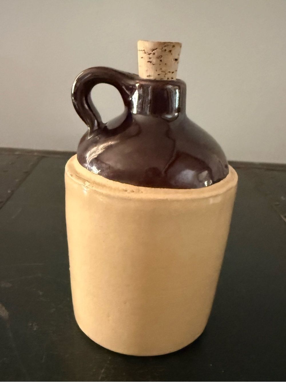 USA Vintage Pottery Little Brown Jug 6” Tall